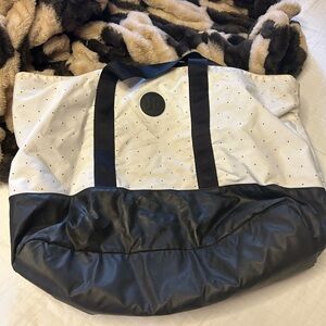 Hurley Black and White Polka Dot Tote